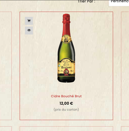Fiche produit avec le bouton Ajouter au panier